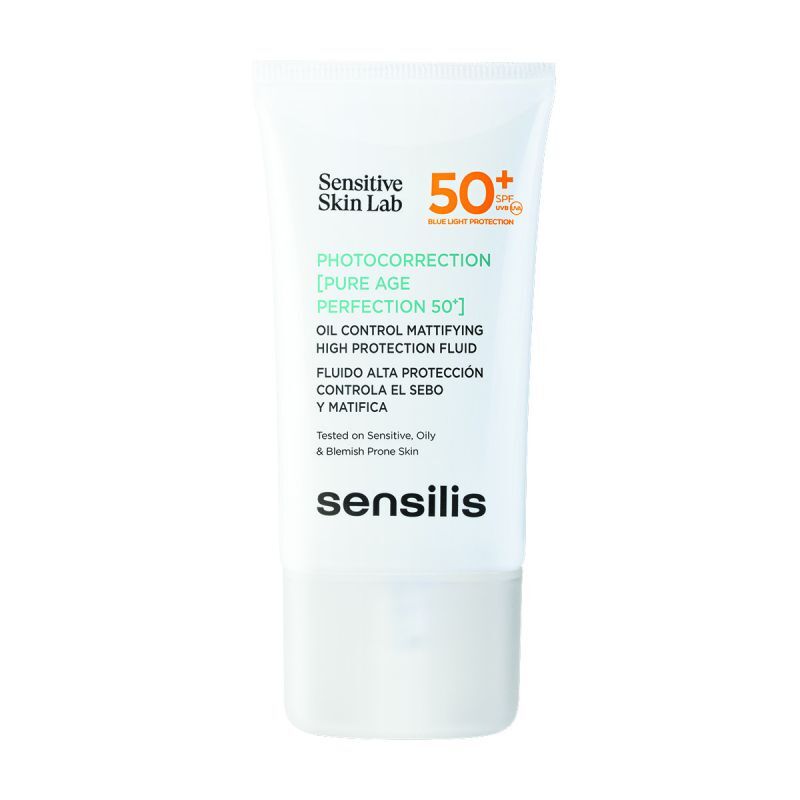 Sensilis Photocorrection Pure Age Perfection Matujący fluid regulujący wydzielanie sebum SPF 50+, 40 ml