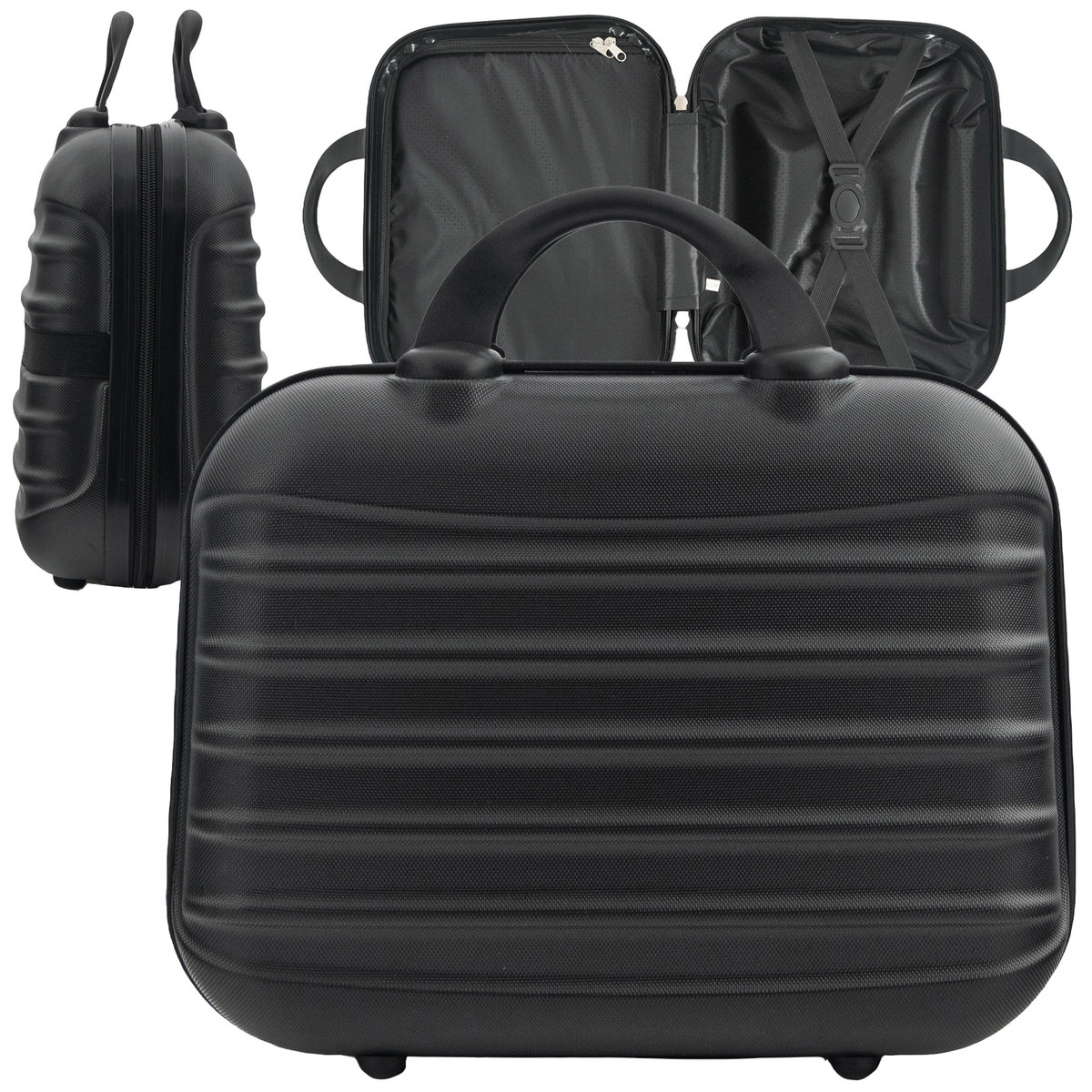 KUFEREK PODRÓŻNY 11 L ABS TWARDY PODRĘCZNY POJEMNY do SAMOLOTU KOSMETYCZKA