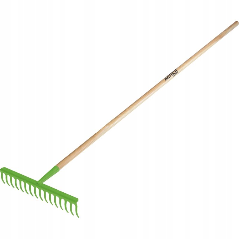 Grabie ogrodowe 16 zębów z trzonkiem drewnianym 1650x420mm AGTECH GARDEN