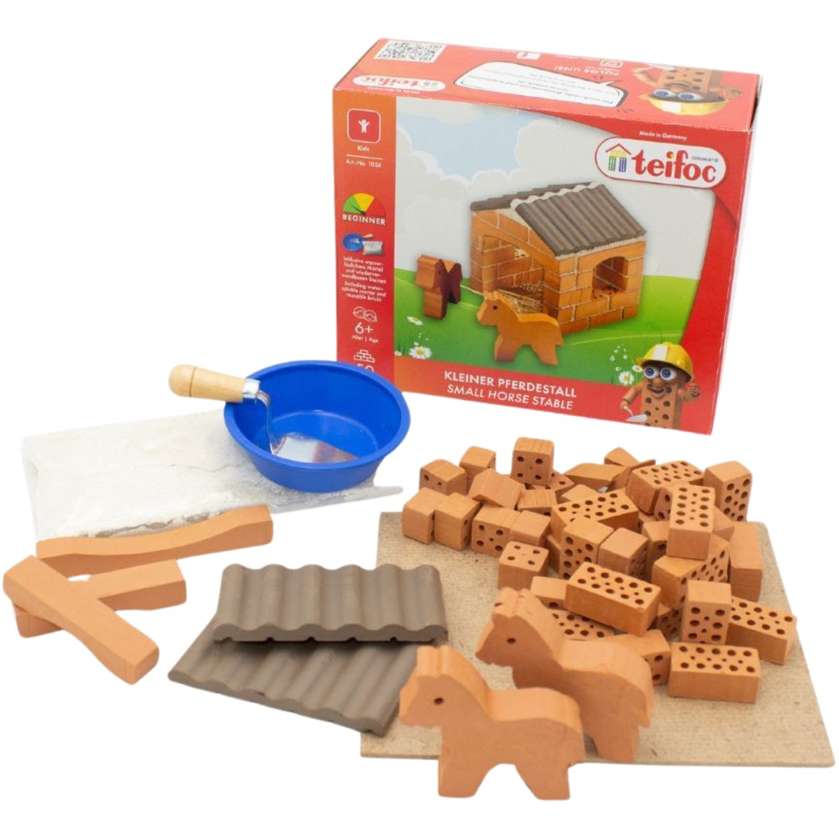 Klocki Konstrukcyjne Cegiełki Zestaw Teifoc Mała Stajnia 50 elementów