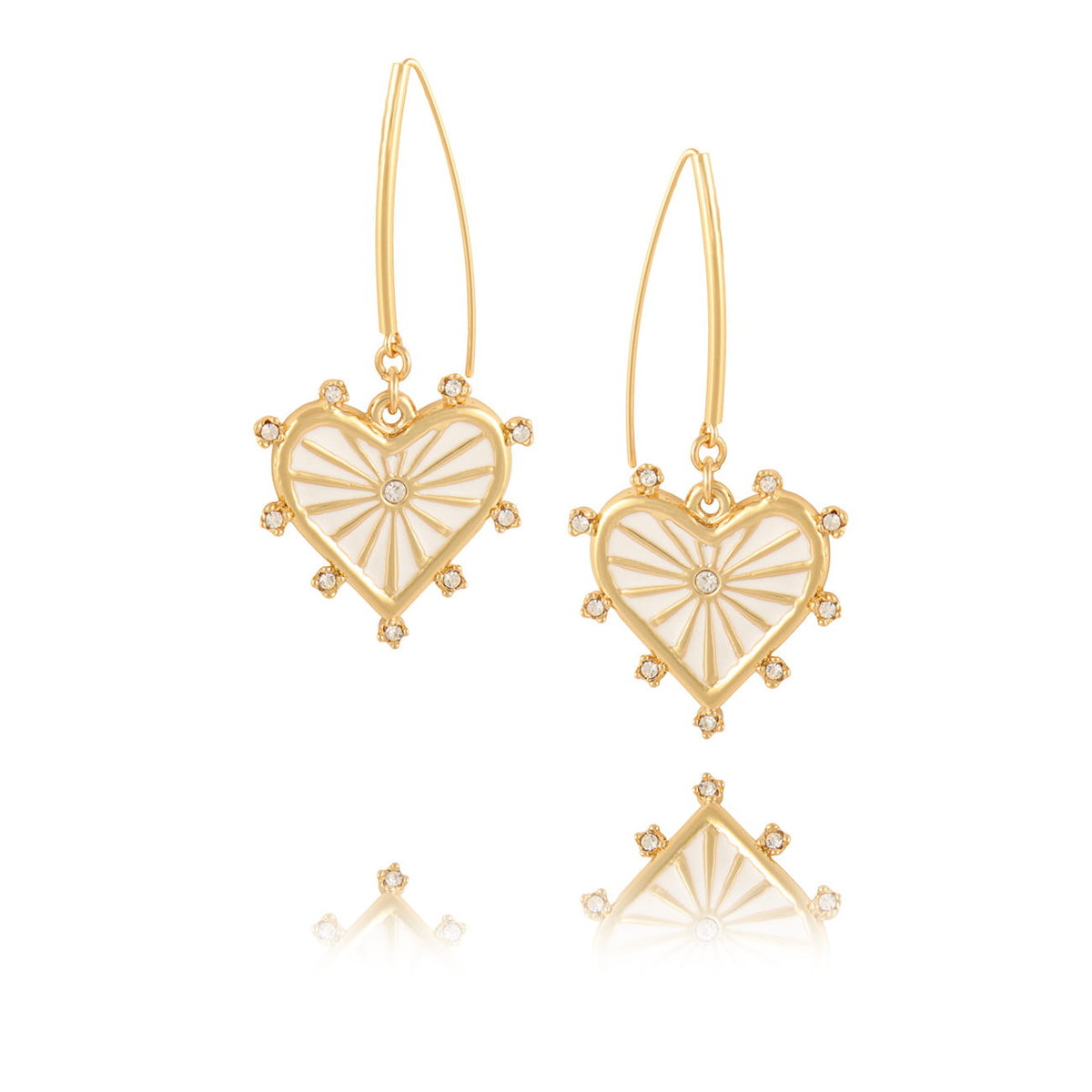 Kolczyki z sercem z kolekcji Bella (P23/ZWE/42/1AU)