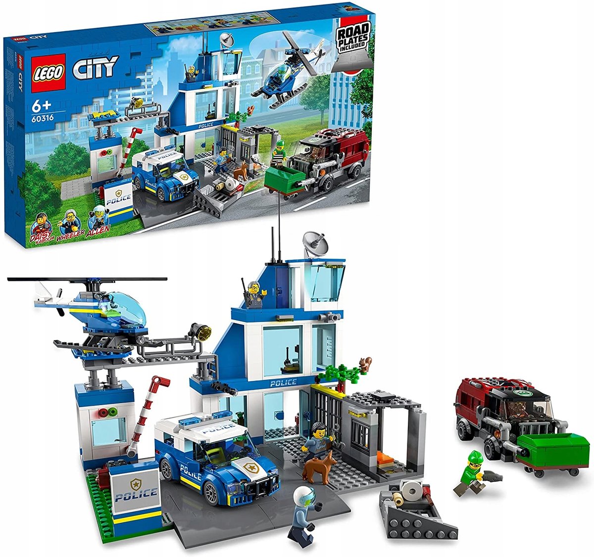 LEGO City - Policja Komenda Posterunek policji Wozy helikopter ZESTAW LEGO PREZENT DLA CHŁOPCA DZIEWCZYNKI DZIECI