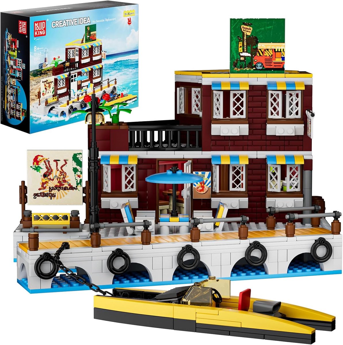 KLOCKI MOULD KING 10143 Restauracja Nadmorska zestaw Modular CREATIVE CITY
