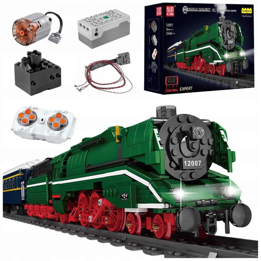 KLOCKI MOULD KING 12007 BR18 Lokomotywa German Express Parowóz Kolej TORY