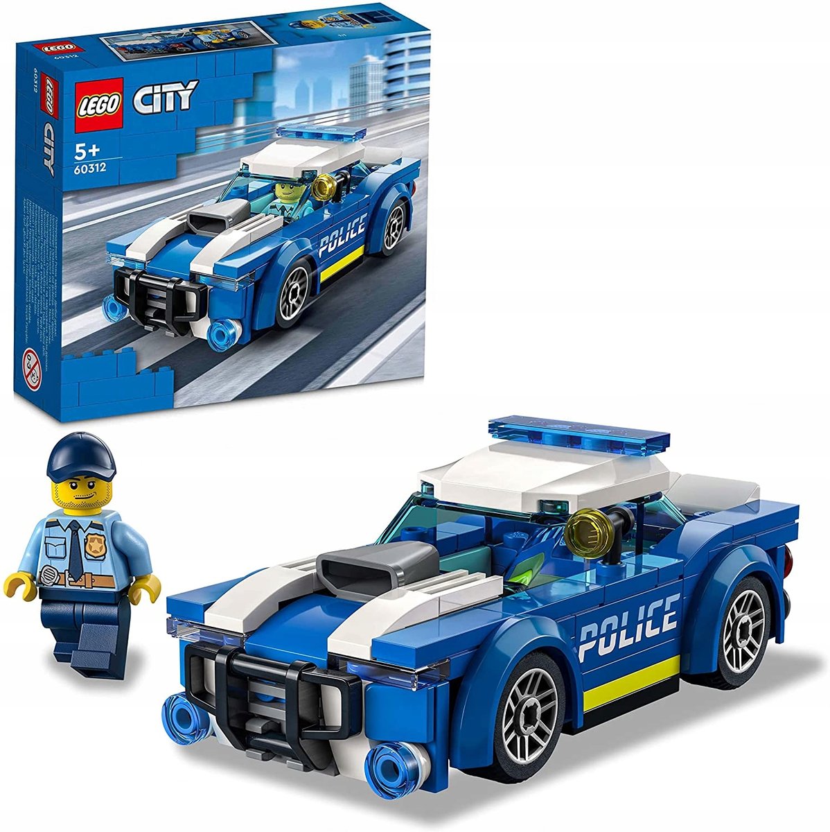 LEGO City - Policja Samochód Policyjny Auto Radiowóz Polcjant ZESTAW LEGO PREZENT DLA CHŁOPCA DZIEWCZYNKI DZIECI