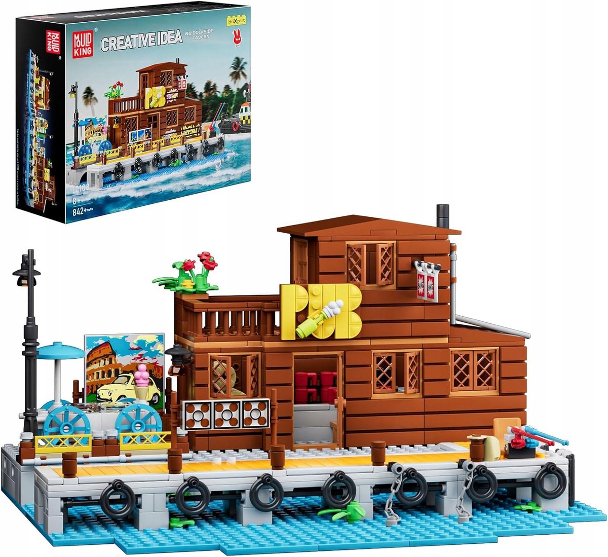 Klocki MOULD KING 10108 Tawerna Portowa Modular zesta CREATIVE Budynek City