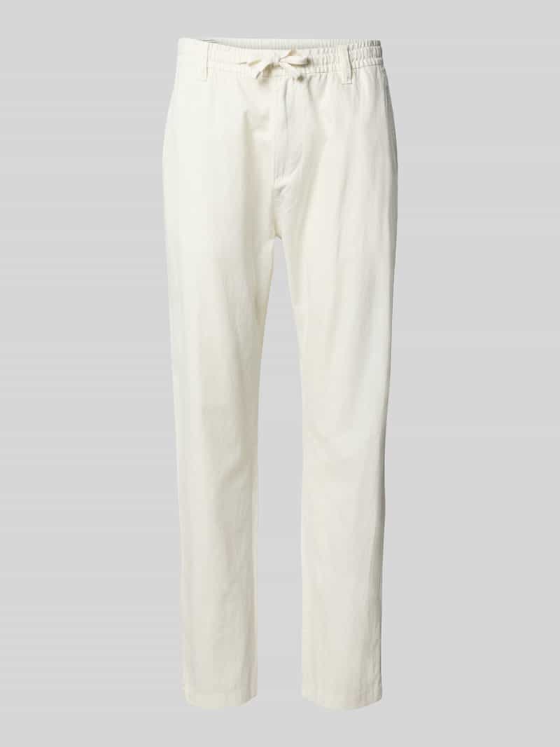 Chinosy o kroju relaxed fit z tunelem