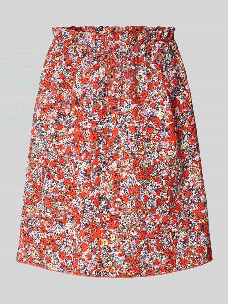 Spódnica mini z mieszanki wiskozy i lnu model ‘FILIZAA’