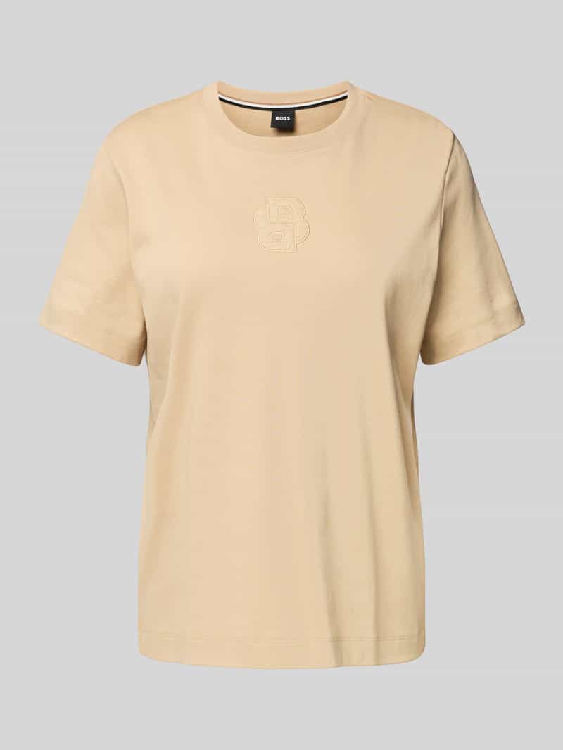 T-shirt z wyhaftowanym logo model ‘ECOSA’