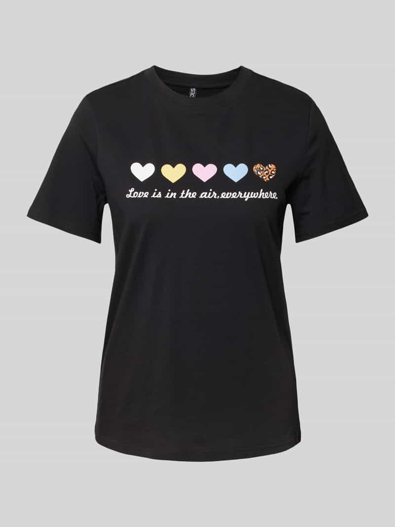 T-shirt o kroju regular fit z czystej bawełny model ‘MARIA’