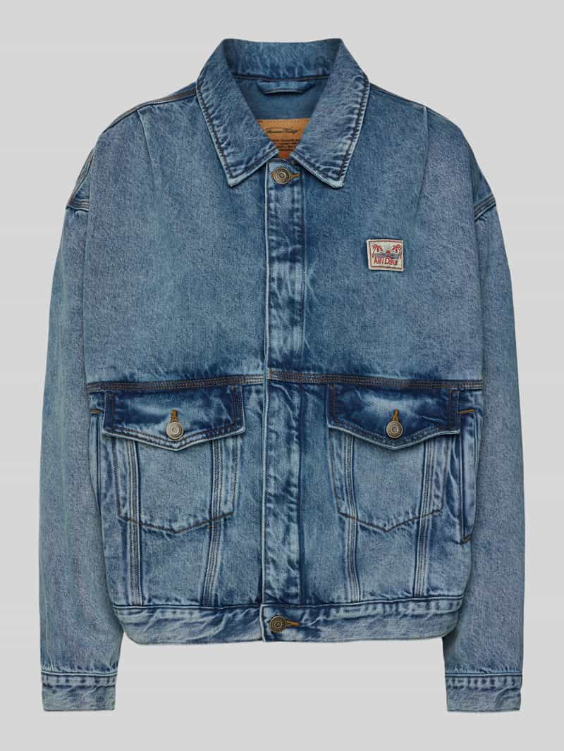 Kurtka jeansowa z kieszeniami z patką model ‘JOYBIRD’