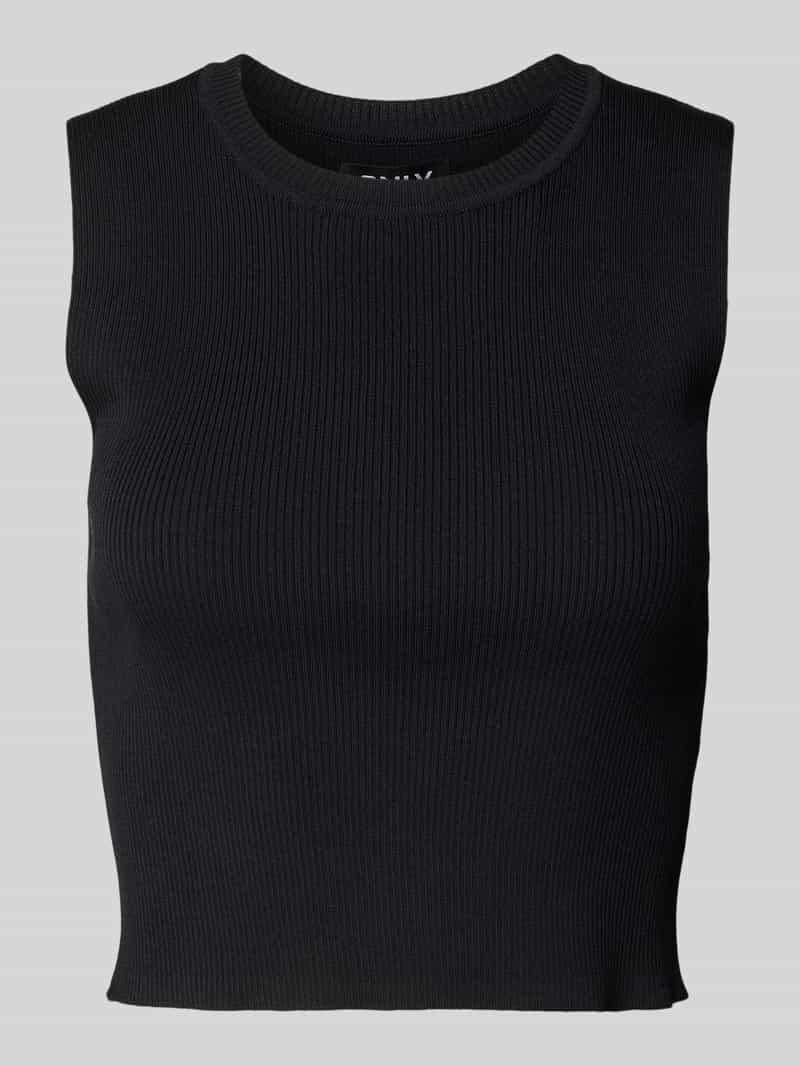 Top krótki o kroju slim fit z mieszanki wiskozy