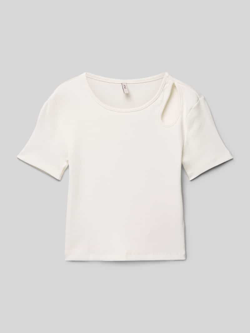 T-shirt o kroju slim fit z mieszanki bawełny model ‘NESSA LIFE’