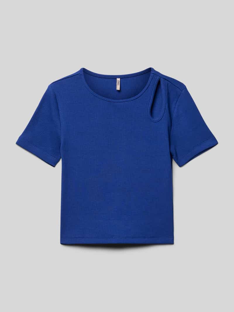 T-shirt o kroju slim fit z mieszanki bawełny model ‘NESSA LIFE’