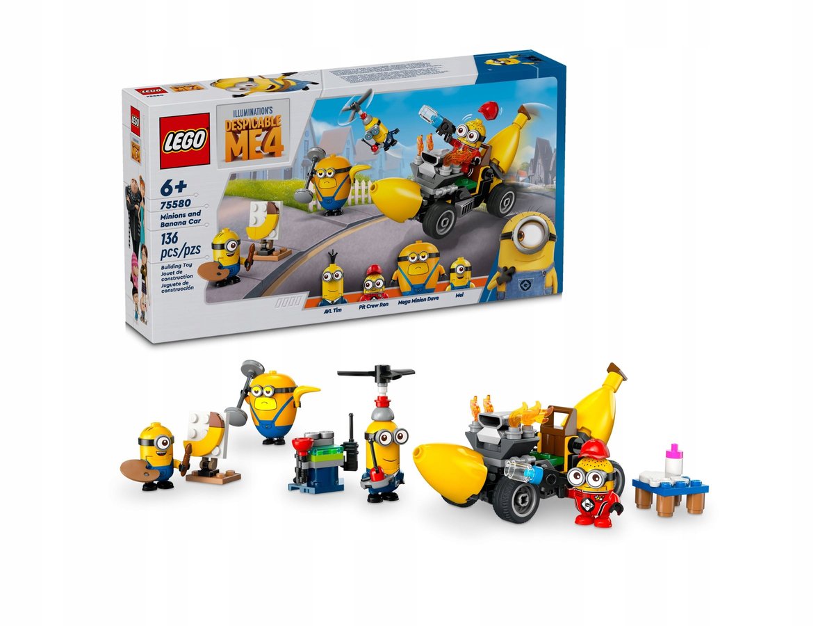 LEGO Minionki - Minionki bananowy wóz bananowóz auto ZESTAW LEGO PREZENT DLA CHŁOPCA DZIEWCZYNKI DZIECI