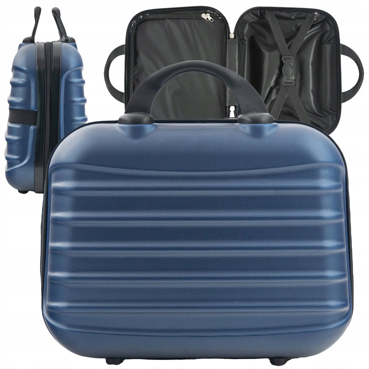 KUFEREK PODRÓŻNY 11 L ABS TWARDY PODRĘCZNY POJEMNY do SAMOLOTU KOSMETYCZKA