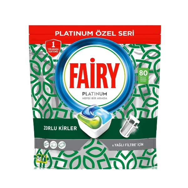Fairy Platinum All in One, kapsułki do zmywarki, 80 szt.