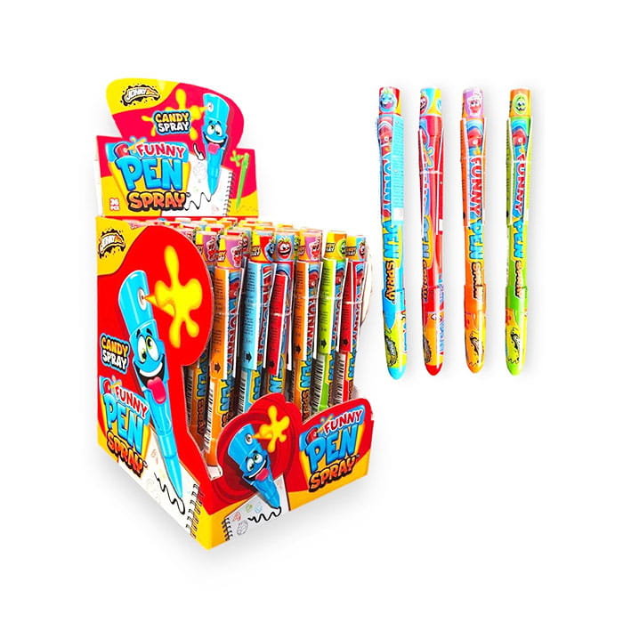 JOHNY BEE FUNNY PEN SPRAY SŁODYCZE W PŁYNIE 36SZT 6ML