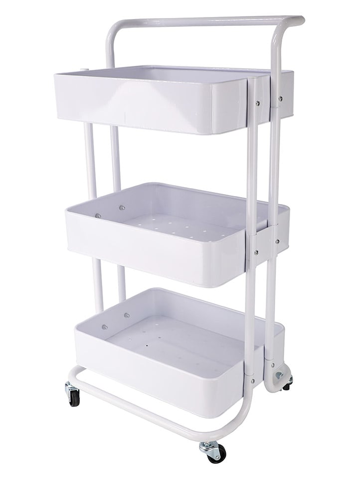 Echtwerk Wózek kuchenny w kolorze białym - 43 x 86 x 32 cm