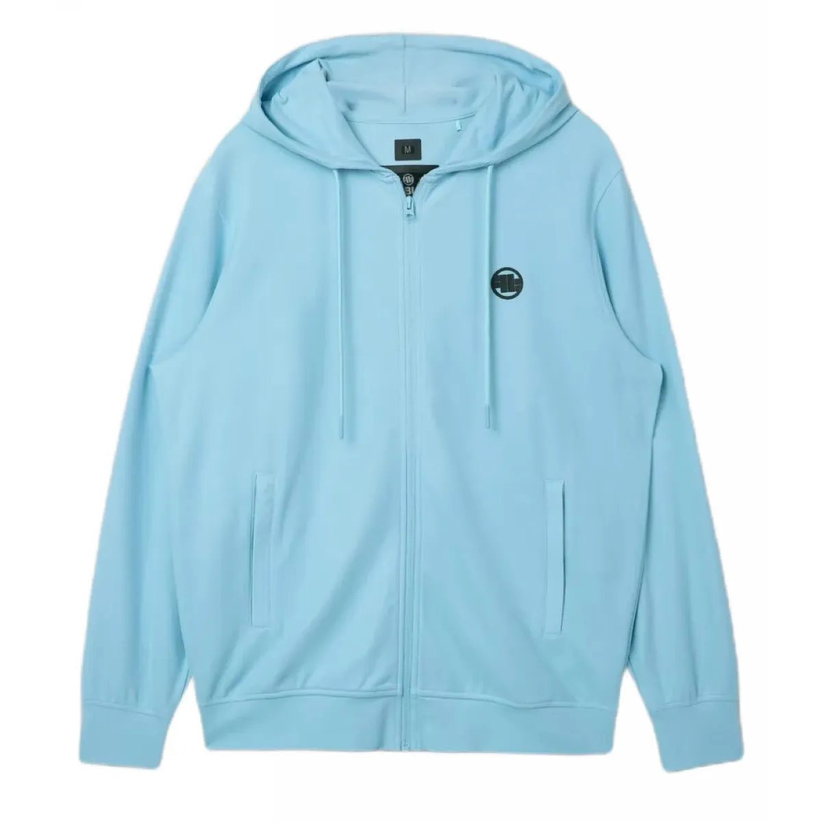 Bluza rozpinana z kapturem PITBULL Heavy Weight 220 Coolmax Pique Rockey '25 - Jasnoniebieska