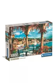 Puzzle 1000 elementów. Compact Balcony view of Lake Como
