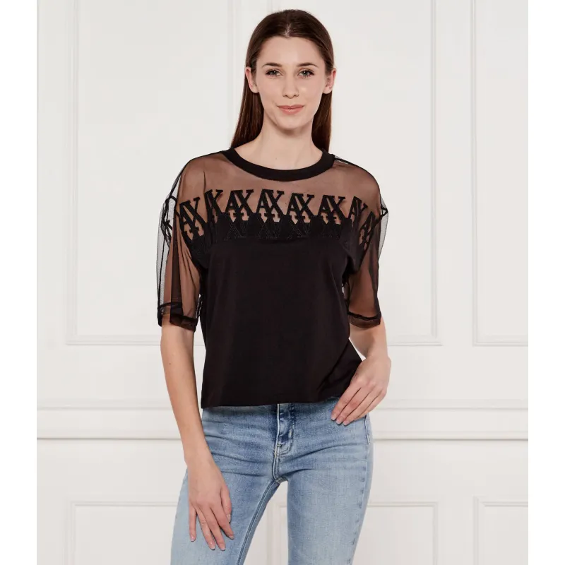 Armani Exchange Bluzka Cropped Fit