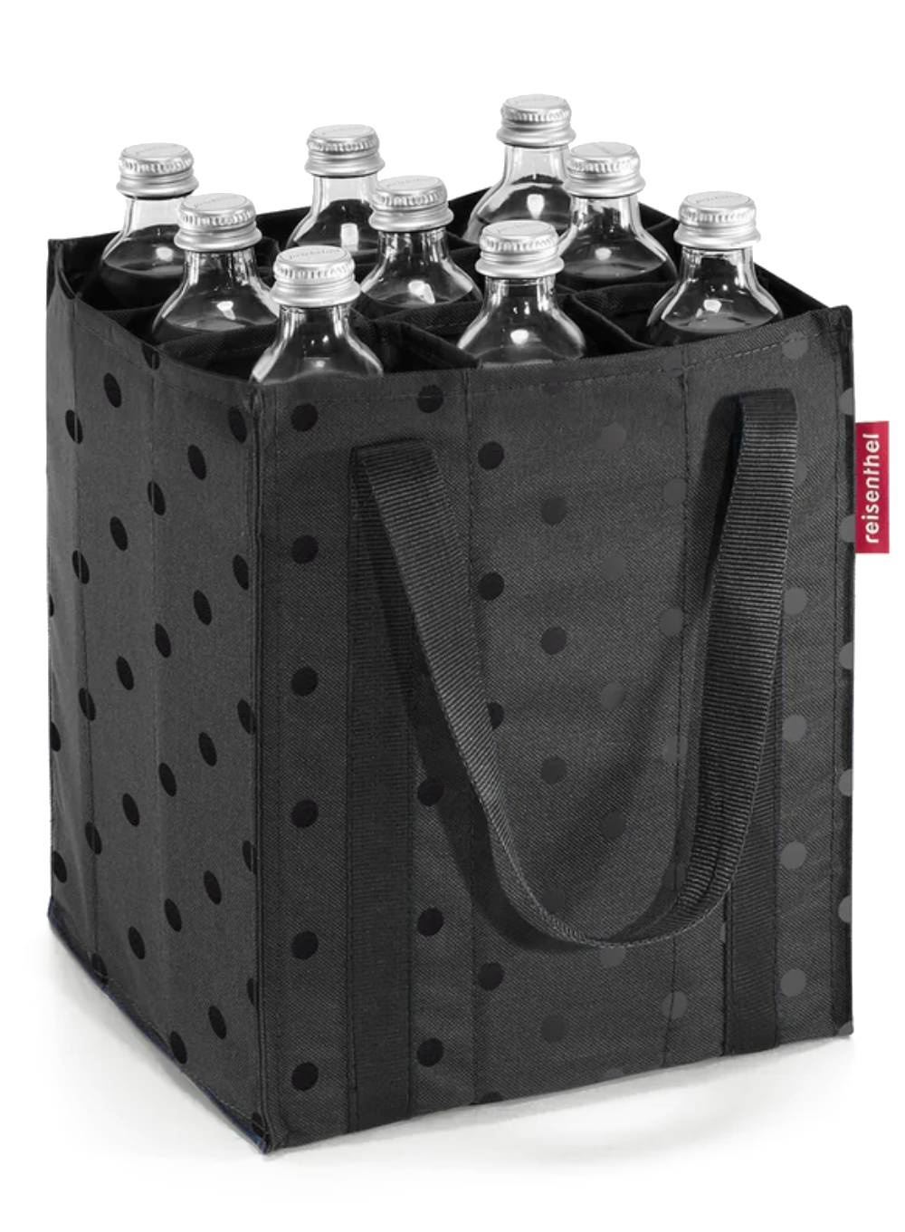 Torba na butelki z przegrodami Reisenthel Bottlebag - glossy dots black