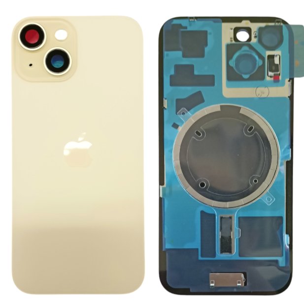 Klapka Plecki Tył iPhone 15 Yellow z Ramką i Magnesami MAGSAFE