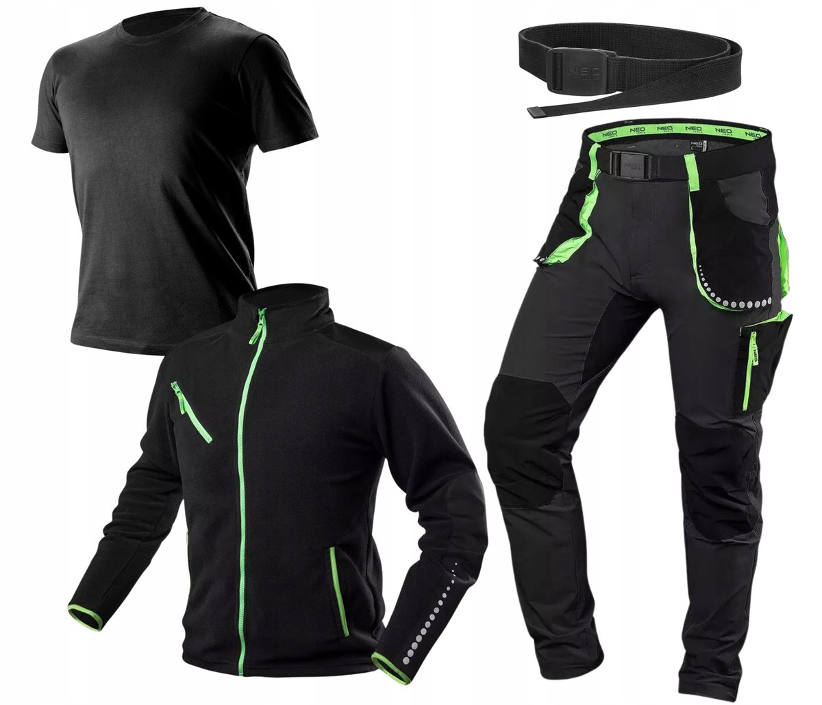 Komplet męskiej odzieży roboczej BHP, roz. S NEO Spodnie + Polar + T-Shirt