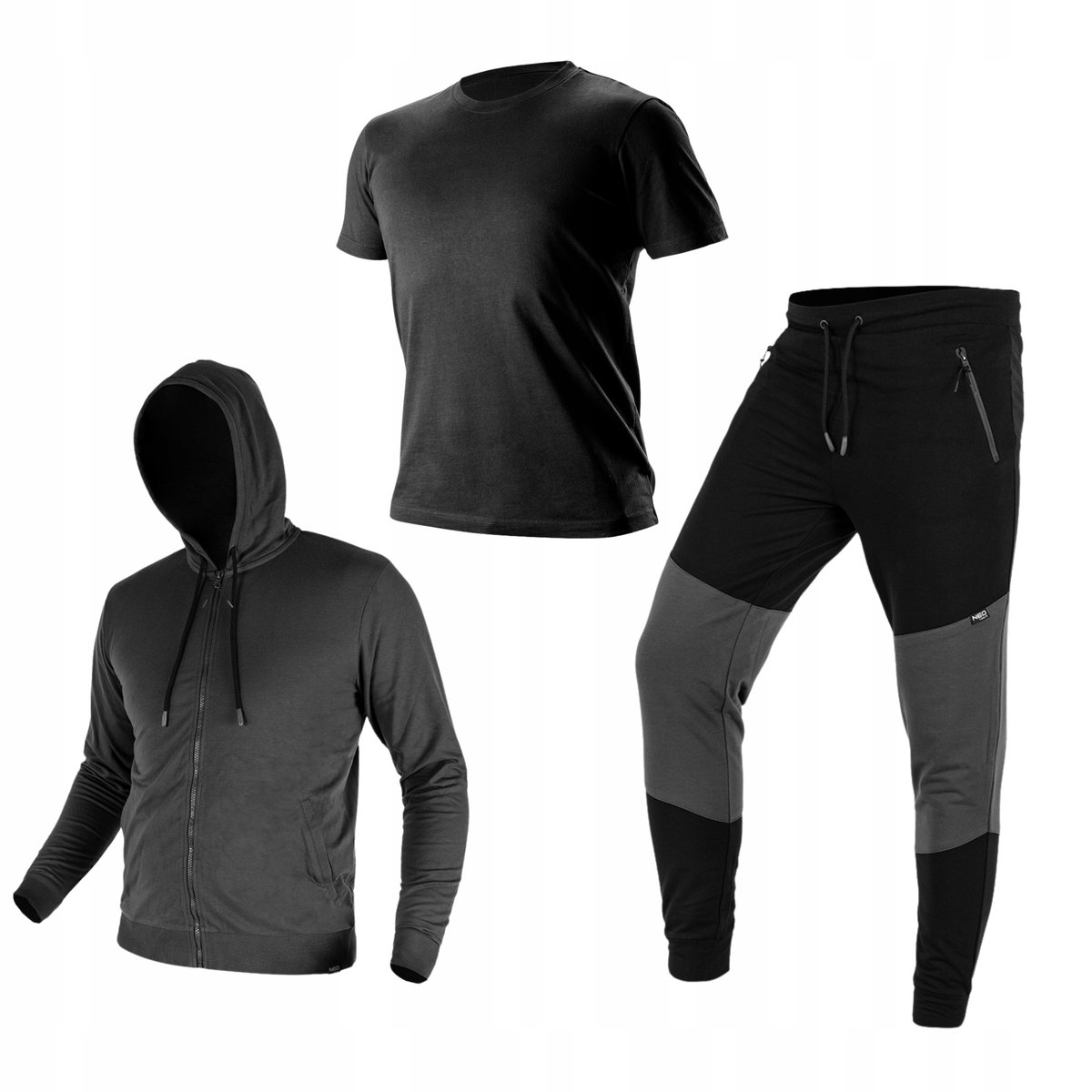 NEO TOOLS Dresy Męskie Komplet, Bluza + Spodnie + T-Shirt Bawełna roz. S