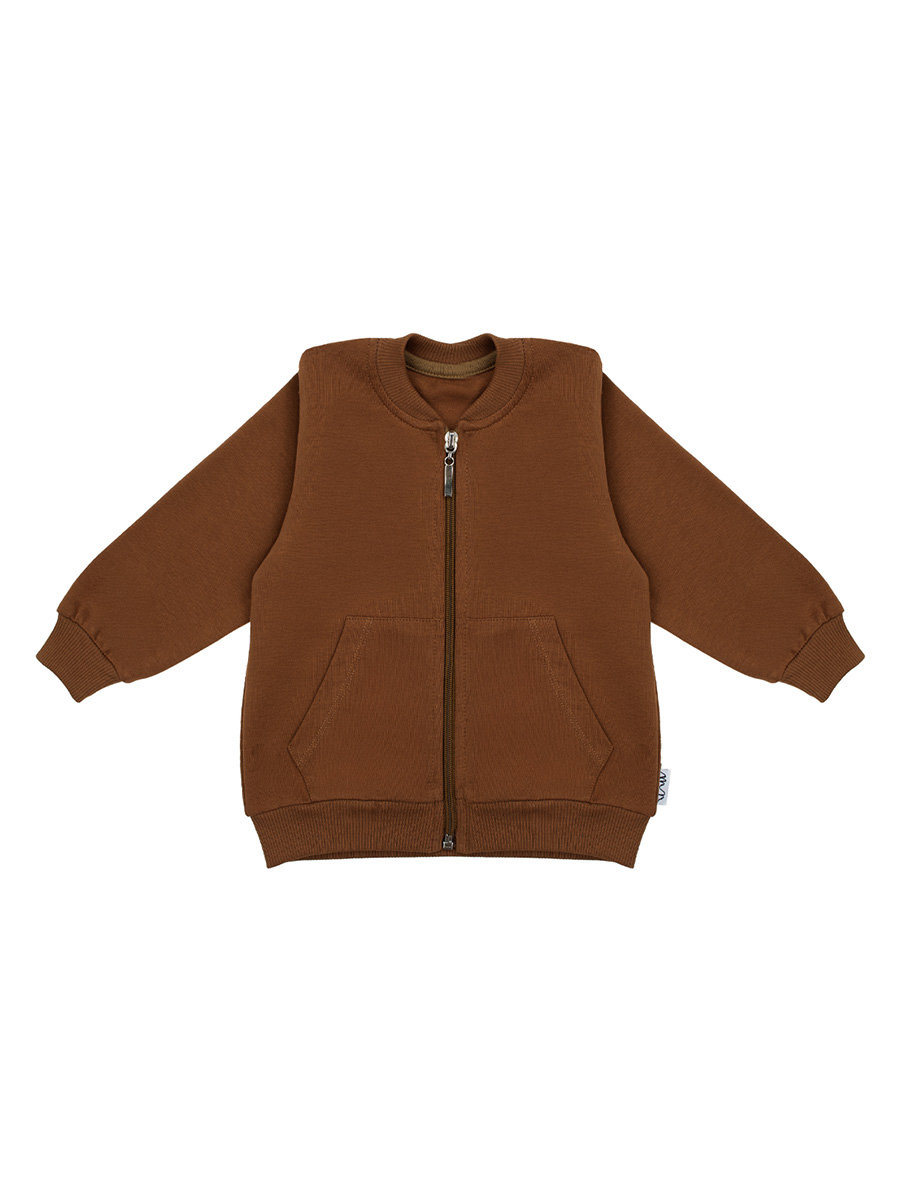 Chłopięca bluza bomberka ze stójką brązowa Nicol,r.74