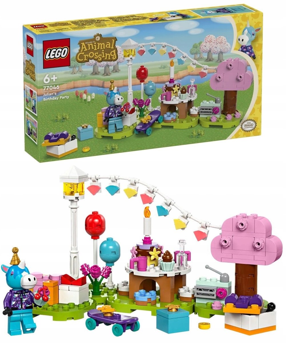 LEGO Animal Crossing - Przyjęcie urodzinowe Juliana Zabawa Balony ZESTAW LEGO PREZENT DLA CHŁOPCA DZIEWCZYNKI DZIECI