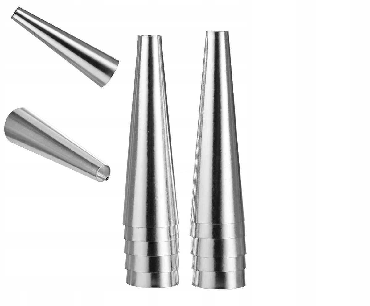 FOREMKI DO RUREK Z KREMEM STOŻKI RURKI ZESTAW DO PIECZENIA KPL 10SZT DUŻE