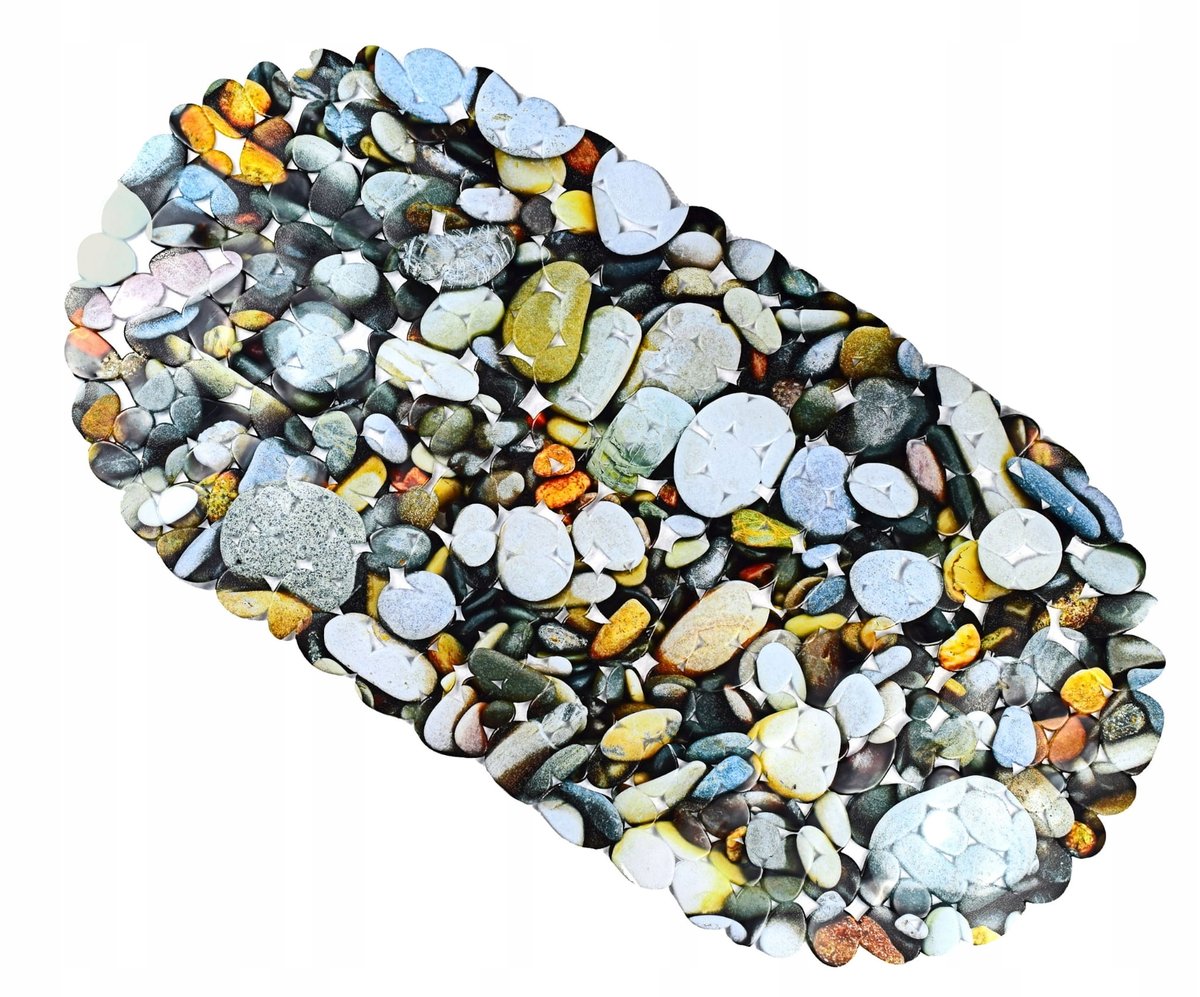 MATA ANTYPOŚLIZGOWA DO WANNY PRYSZNICA 60X34 KAMYKI