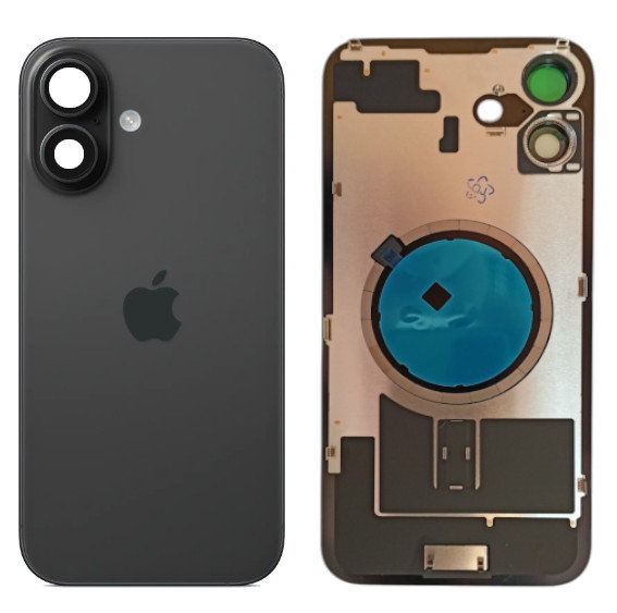 Klapka Plecki Tył iPhone 16 Plus Black z Ramką i Magnesami