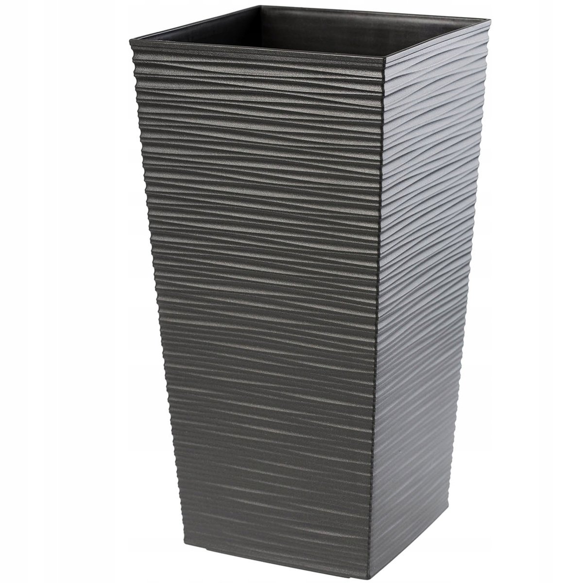 DONICZKA DONICA Z WKŁADEM OSŁONKA KWIETNIK WYSOKA OGRODOWA GRAFIT 29x57cm