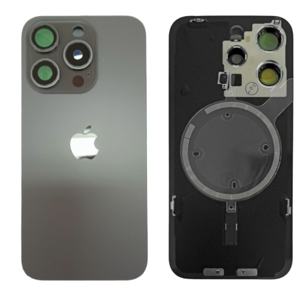 Klapka Plecki Tył iPhone 15 Pro Black z Ramką i Magnesami