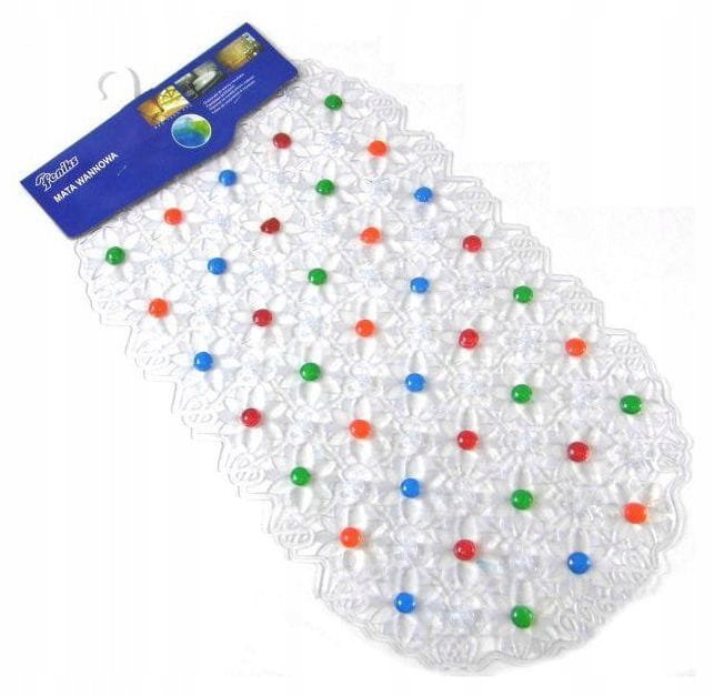 MATA ANTYPOŚLIZGOWA DO WANNY PRYSZNICA 60x34 B29 KROPKI