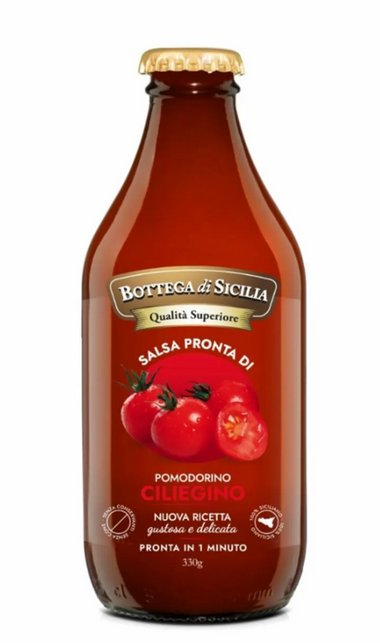 Salsa Pronta di Pomodorino Ciliegino 330g - Bottega di Sicilia
