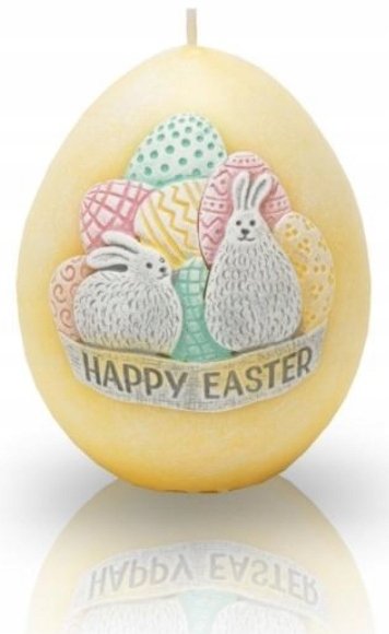 Świeca świeczka WIELKANOCNA jajko pisanka zając
