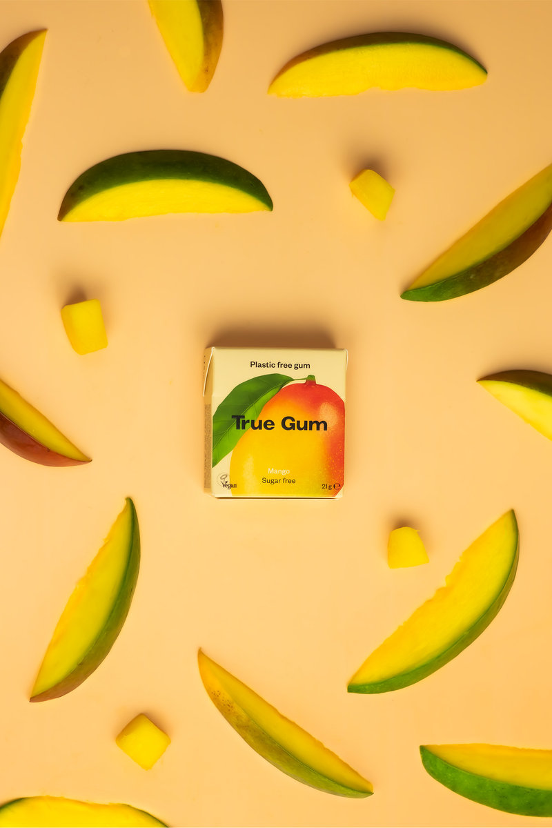 TRUE GUM guma do żucia o smaku mango 21g BEZ CUKRU
