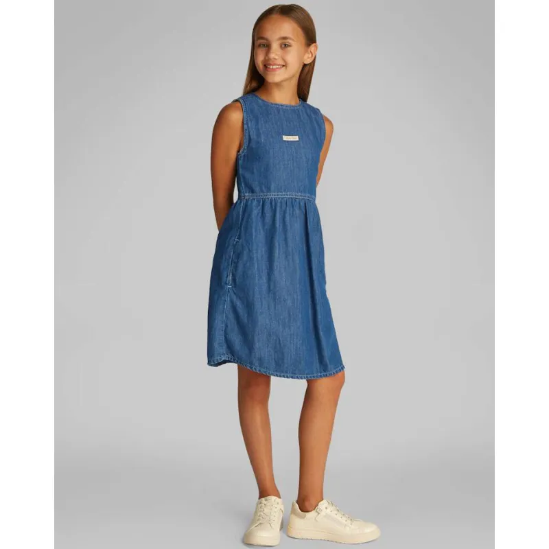 Calvin Klein Jeans Sukienka z dodatkiem lnu