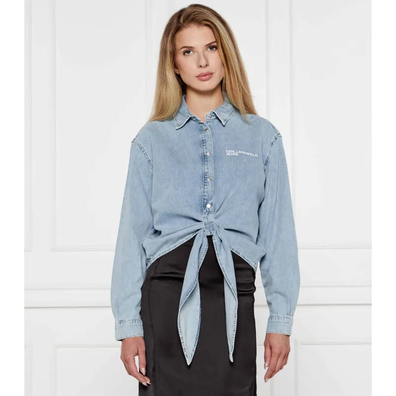Karl Lagerfeld Jeans Jeansowa koszula Cropped Fit