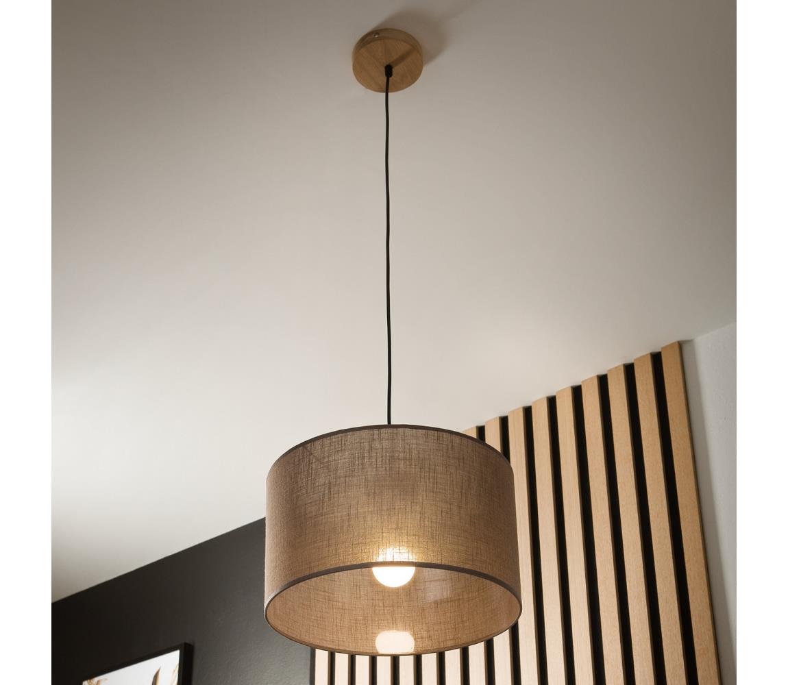 Brilagi - Żyrandol na lince ANTHONY 1xE27/60W/230V dąb/brązowy