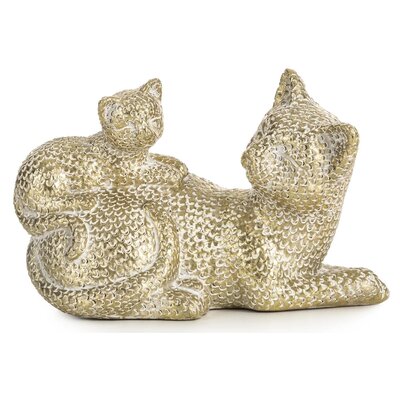 Figurka dekoracyjna EUROFIRANY Elvin Kot Szampański