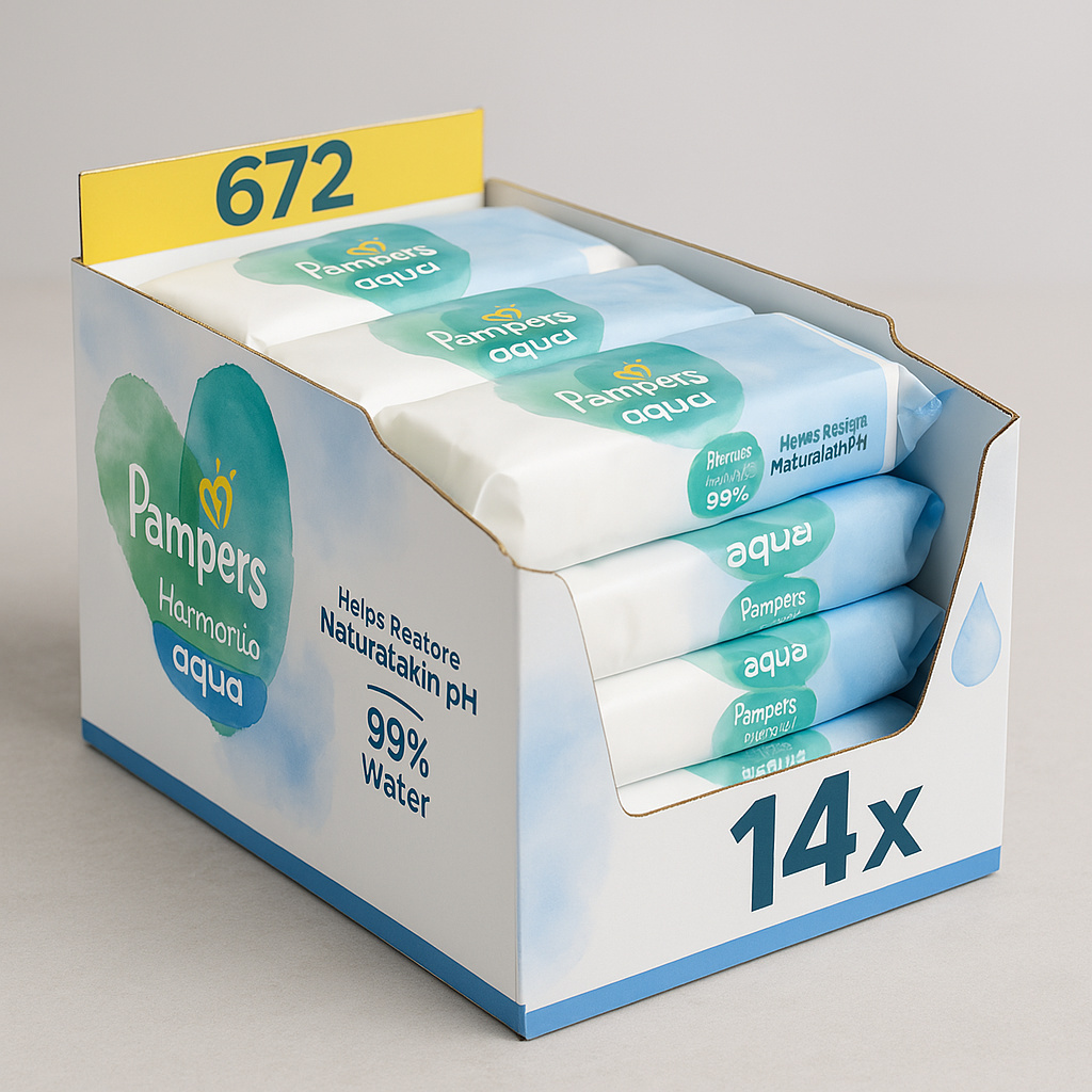 Pampers Harmonie chusteczki nawilżane 14x48 szt