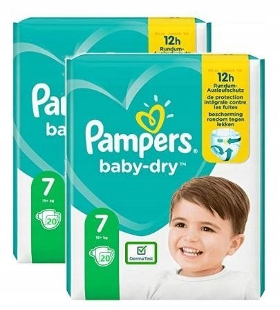 Pampers Pieluszki Baby Dry Rozmiar 7 waga15+ 40szt