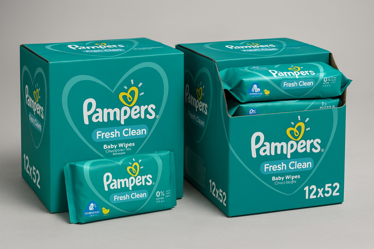 Pampers Fresh Clean chusteczki nawilżane 24x52 szt
