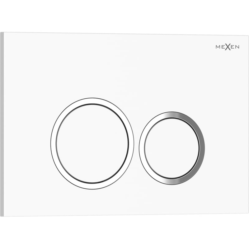 Mexen Tex 01 przycisk spłukujący, biały błyszczący - 6101-01