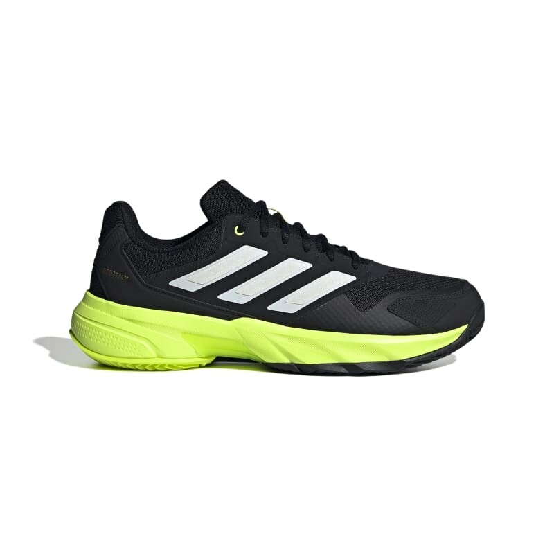 Męskie buty tenisowe adidas Courtjam Control 3 Clay Carbon/Lucid Lemon EUR 44 2/3